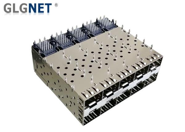 2X5 Stacked SFP Cage Connector LCP Connector Housing Copper Alloy Shied SFP Cage