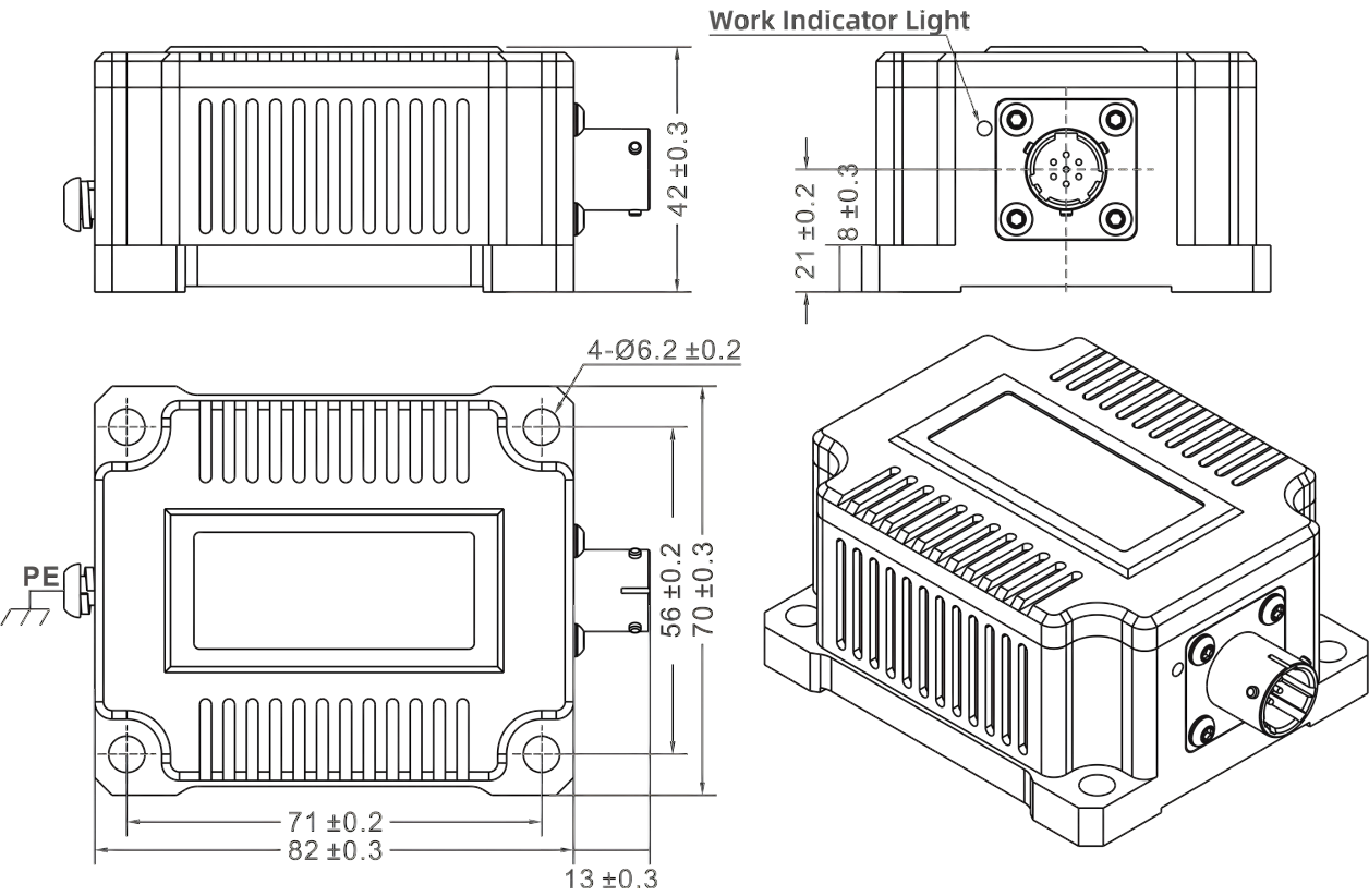 WDS826FL Special Dual Axis Tilt Angle Sensor For Wind Turbine Tower Shaking