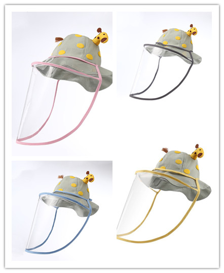 Anti Epidemic 0.3mm Plastic Face Shield Detachable Kids Adult Protective Fisherman Hat