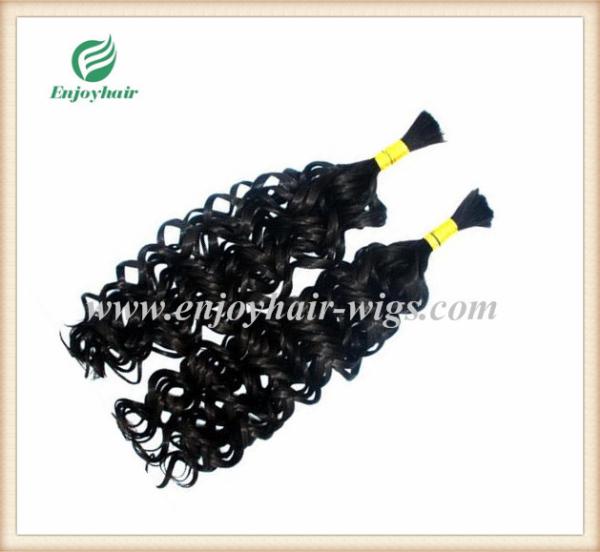 Peruvian 5A virgin remy hair bulk ,natural color(can be dye) curly style 10''-26''length