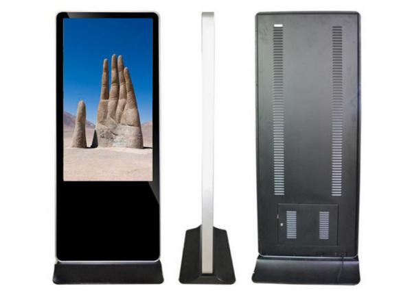 1080 P Network Totem Floor Stand Digital Signage , Electronic Signage Display For Tourism