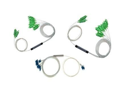 2X8 LC de modo único Plc Fibra divisora 0.9mm Tipo de acero en FTTx FTTH