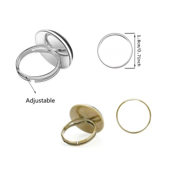 Blank Round Sublimation Ring Jewelry With Printable Aluminum Sheet