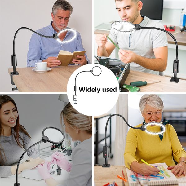 Desktop Vintage Style Magnifier Reading Detachable Magnifying Glass Rechargeable Magnifier Professional Outdoor Field