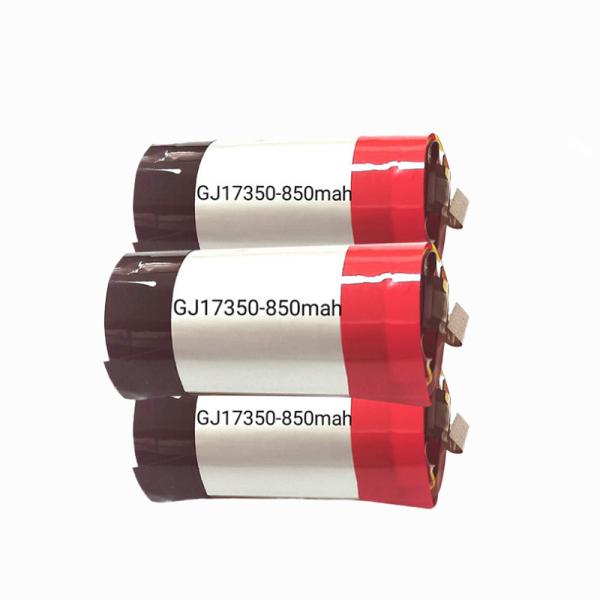 Cylindrical 17350 850mAh 3.7V Lithium Battery For Electronic Atomizer
