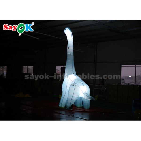 Oxford Fabric 4mH Inflatable Cartoon Characters Dinosaur With LED Light