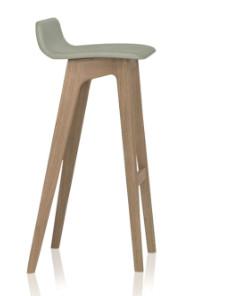 North Europe style solid wood bar chair with cushion seat