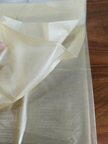 Polvo de bambu orgânico amarelo com película de solubilidade em água fria para embalagem