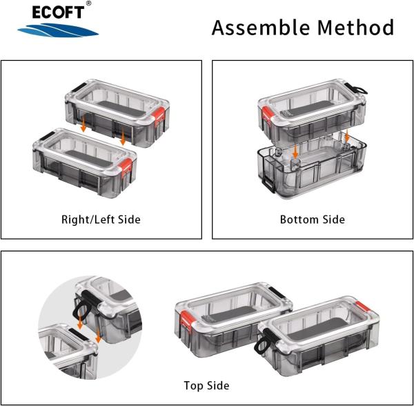 Waterproof ECOFT Fishing Sinkers ECOFT Tackle Box Removable Freely Strip Seal Luminous