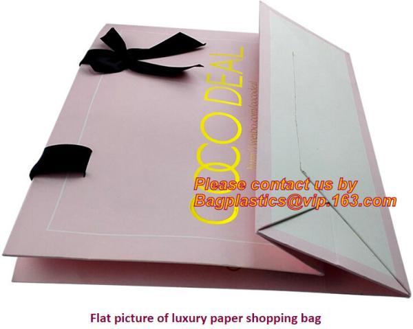 hot selling top quality luxury paper shopping bag carrier paper bag with ribbon handle wholesale,Luxury Art Paper Flower