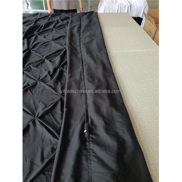 Королевский размер Solid Pinch Pleat Pintuck 3-частный набор одеяла с бриллиантовой вышивкой