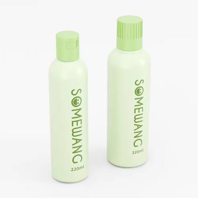 PET Shampoo Conditioner Bottles Green Empty Mouthwash Bottles Oval