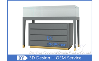 High End Glass Jewellery Showcase / Jewelry Counter Furniture