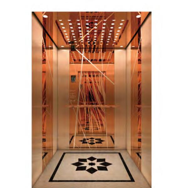 Украшение кабины лифтов зеркала золота жилое для подъема пассажира