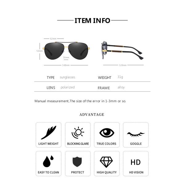Shades Trendy UV400 Polarized Stylish Sunglasses TAC Luxury Men BSCI