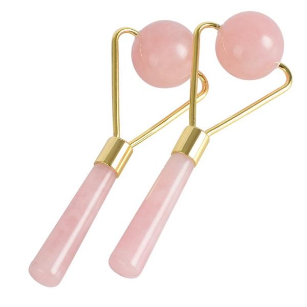 Anti Wrinkle Single Ball Pink Jade Roller For Face Massage