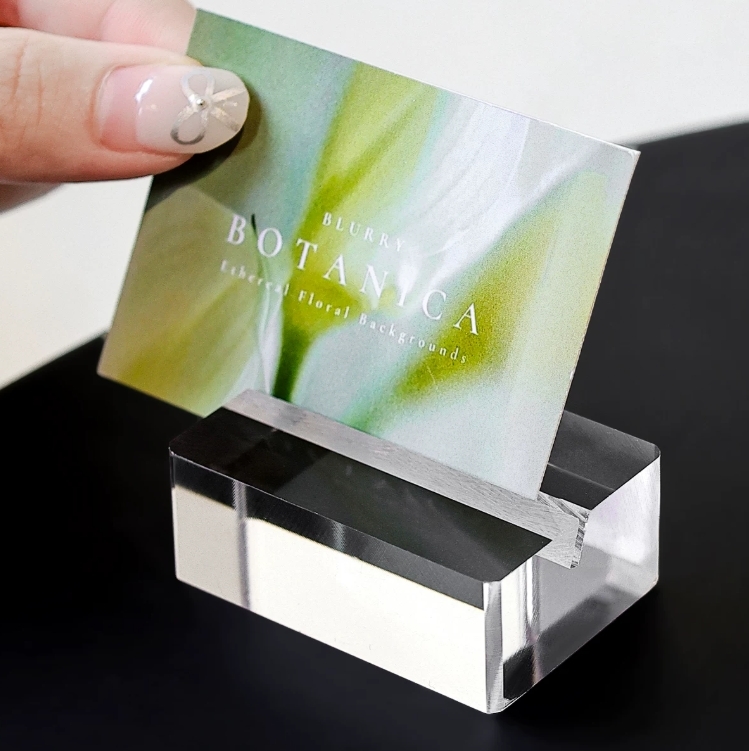 Rectangle Square Custom Solid Lucite Blocks For Hold Display Menu Card And Poster