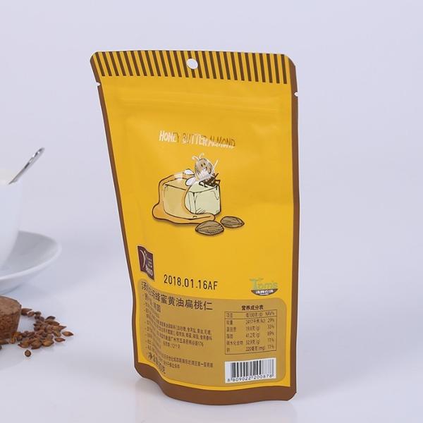Standing Up Food Packaging Bags With Zipper Gravure Printing Custom Thickness