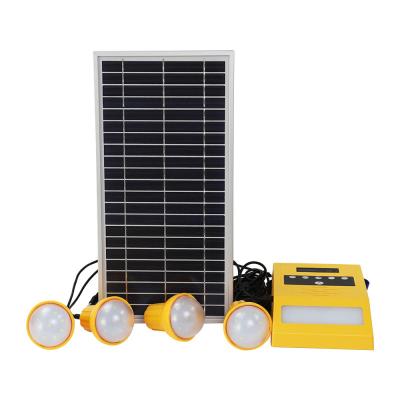 casa solar de 4pcs 2W que ilumina o jogo, sistema de iluminação conduzido solar da casa 5H
