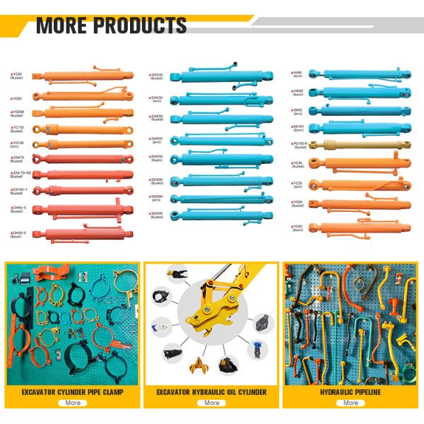 Estructura estándar de doble acción del cilindro del brazo del excavador Assy cilindro de aceite hidráulico