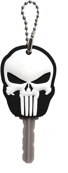 Custom Rubber PVC Keychain Promotional Gift Marvel Punisher Logo Soft Touch