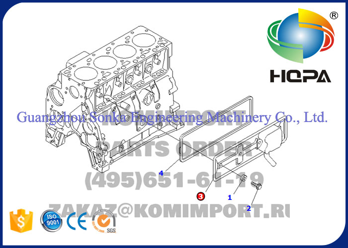 Крышка 6732-21-6210 6732-21-6211 Камфолловер частей сборки двигателя КОМАТСУ 4Д102