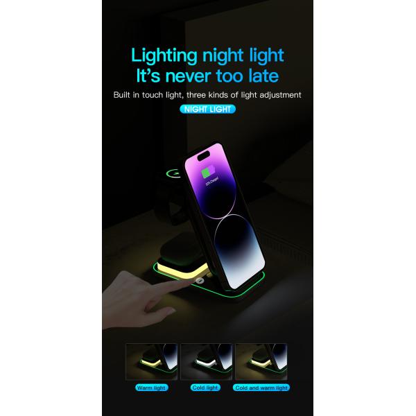 ABS PC беспроводный телефонный держатель 4 в 1 магнитное беспроводное зарядное устройство для телефона