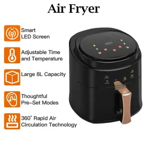 6L 3L Touch Screen Double Air Fryer Electric Deep Fryer Oven Smart Rack Without Oil Air Fryer Plastic