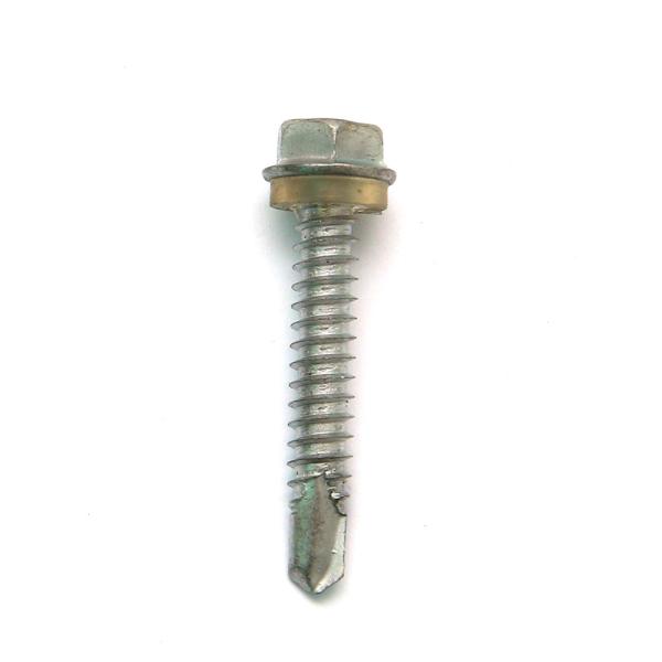 ANSI Standard SUS 410 Hex Washer Head Self Drilling Driving Screws With PVC Washer Dacromet Coat