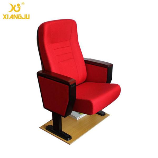 High Pressure Plywood Armrest Red Folding Auditorium Chairs 5 Years Warranty