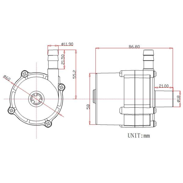 12V/ 24V бустерный насос для холодильной машины и светодиодного светового насоса JQ-P6201 Максимальный поток 21L/мин
