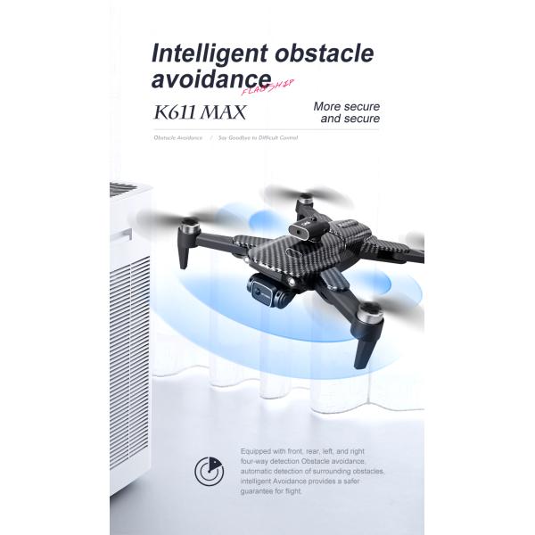 Складчивый аэрофотограф Квадкоптер K818 Max Mini Drone с 4k HD камерой Smart Brushless Motor и препятствиями