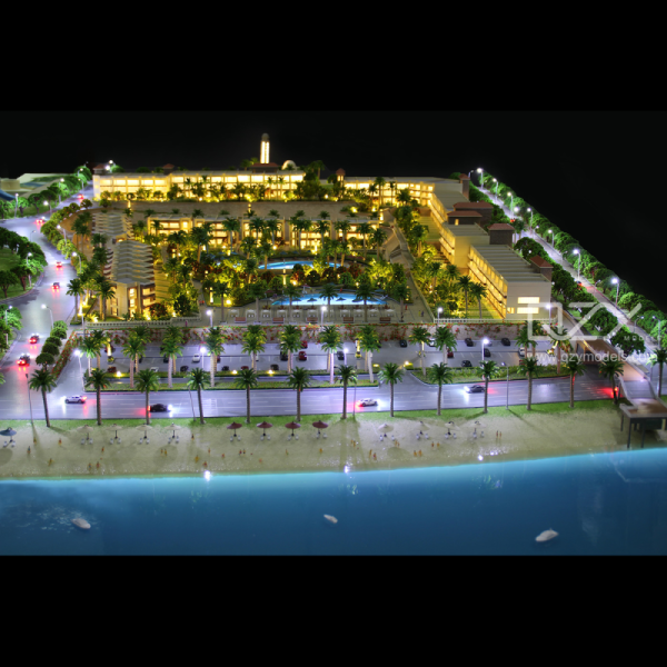 1:300 Scale Illuminated Realistic Urban Planning Model of Blumar Hills in Cairo