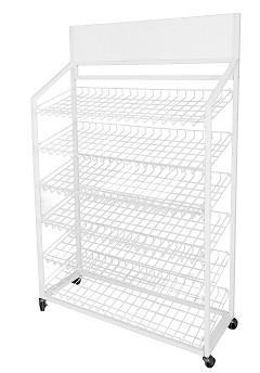 Suporte de Mesh Wire Storage Display Rack dos bens do pão da padaria com rodas
