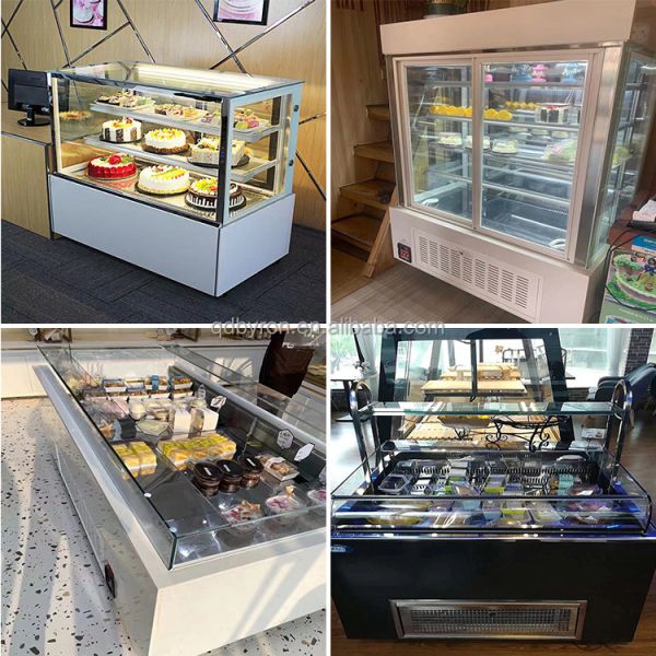 Customized Countertop Cake Display Cabinet Refrigerated Cake Display Case