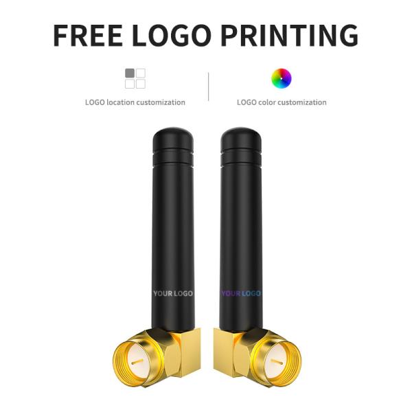 Antenna GSM de borracha exterior com faixa de frequência de 2,4 g mhz e tipo de conexão personalizável