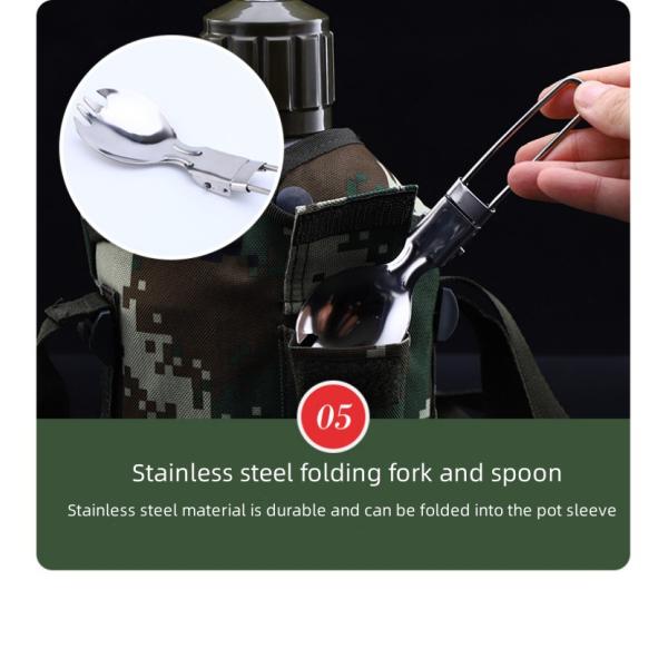 304 Stainless Steel Kettle Military Water Bottle Camouflage 800ML