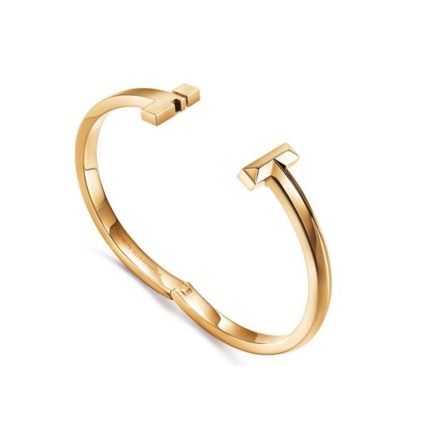 18K T1 Wide Diamond Hinged Bangle 43.31g weight for Anniversary