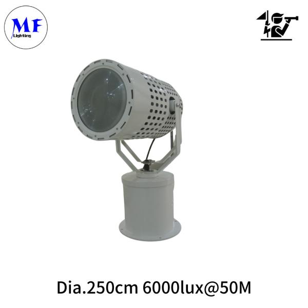 2.5° Feixe 500W IP66 Luz de busca LED 316L Lâmpadas de aço inoxidável 300W/400W/500W/600W