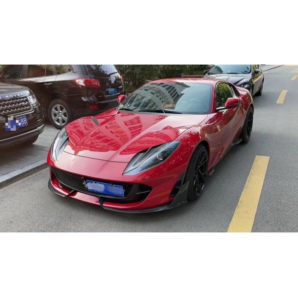 Para Ferrari 812 Kit de cuerpo de fibra de carbono 812 Moderado estilo MSY Kit de cuerpo de fibra de carbono de la cara del labio difusor spoiler