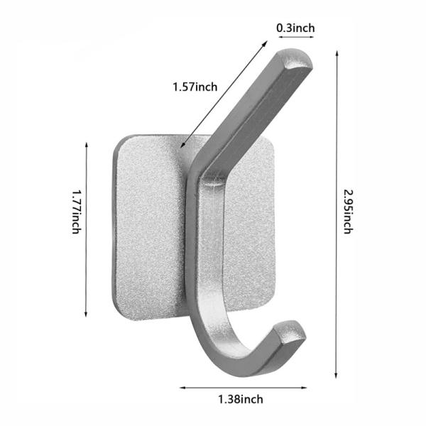 Sturdy and Durable Adhesive Hooks for Bathroom Kitchen Bedroom Office School Hotel Store and Easy to Clean
