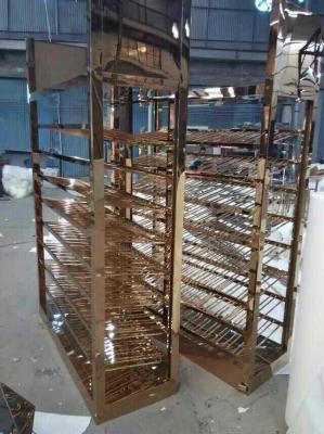 China Wooden Wine Cabinet Fabrication Factory With Stainless Steel Metal