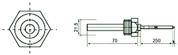 CWF5 Brass Thread Water NTC Temperature Sensor 200KOHM For Testing Temperature Change of Water Tank