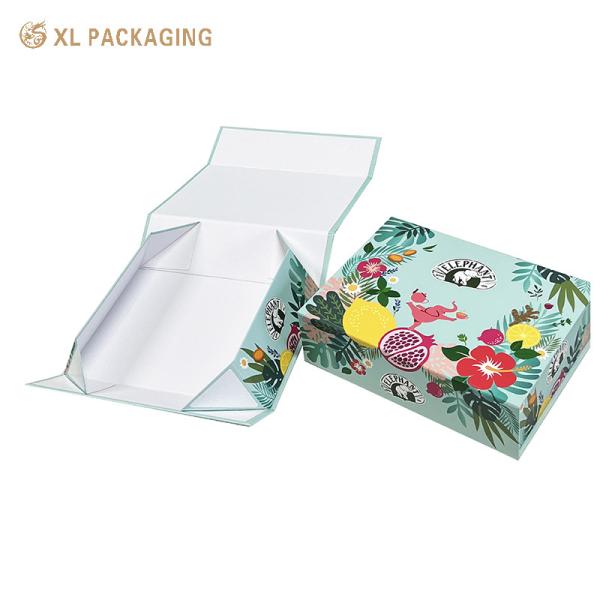Customizable Eco-friendly Foldable Magnetic Closure Gift Box with Gold Foil for