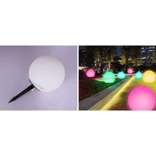 DC24V Waterproof Lighting DMX RGB LED Sphere Lights For Garden Grass Decoration