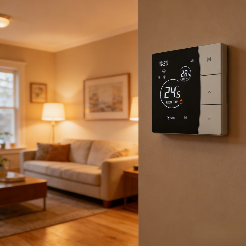 Smart Thermostat with 16A Electric Heating Wi-Fi Connectivity and ±1℃ Temperature Accuracy