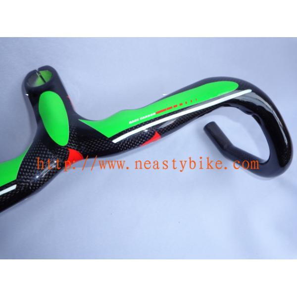 HB-NT13 NEASTY-Full Carbon Road Bike Parts/Bicycle Green Handlebar with integrated Stem