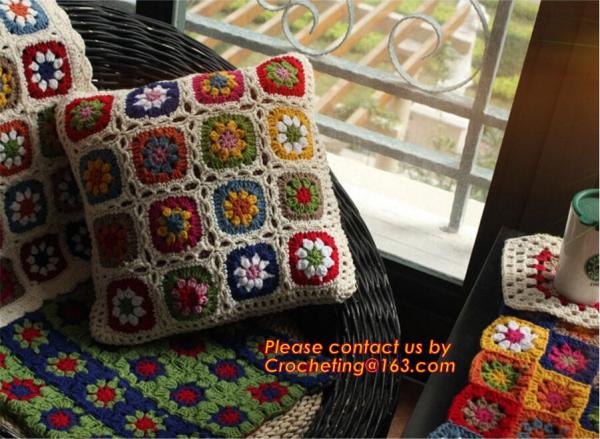 new cotton crochet pillow cover cotton knitted pillow cover cushion towel for home decor