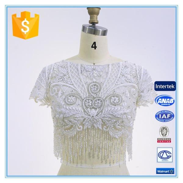 Леди короткий элегантный стиль свадебная вышивка бусы верхняя леди блузка & верхняя для продажи