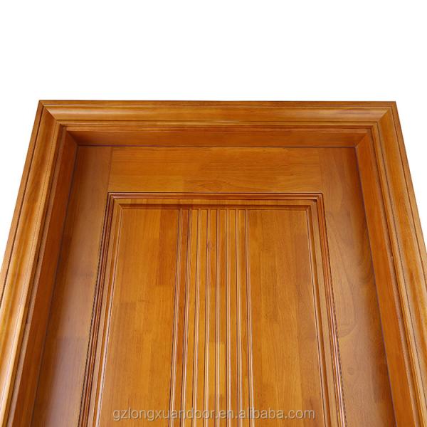 Bedroom Melamine Wooden Door HDF Board Natural Veneer 90cm Width